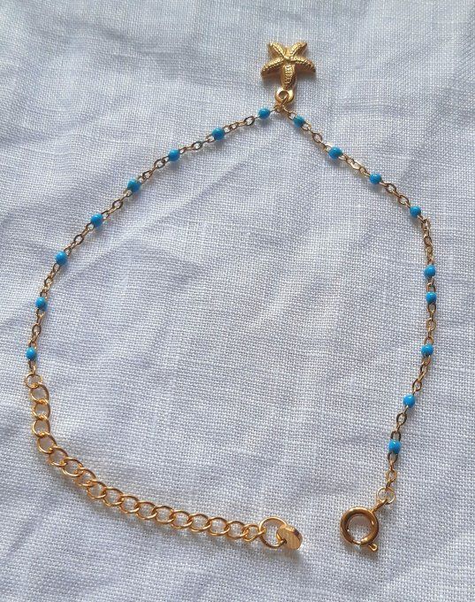 Bracelet acier doré Azur