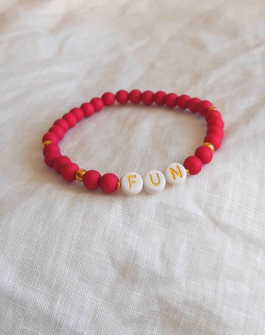 Bracelet élastique magenta FUN