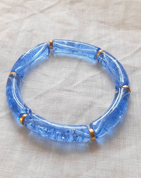 Bracelet élastique bleu Maud