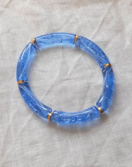 Bracelet élastique bleu Maud