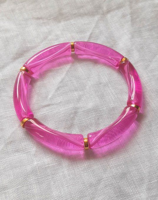 Bracelet élastique fuschia Maud 