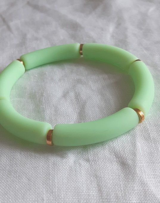 Bracelet élastique menthe Maud
