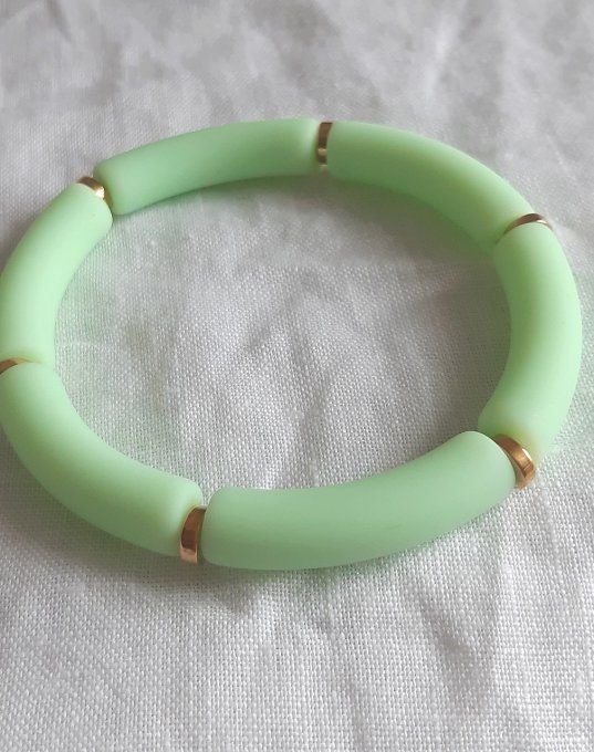 Bracelet élastique menthe Maud