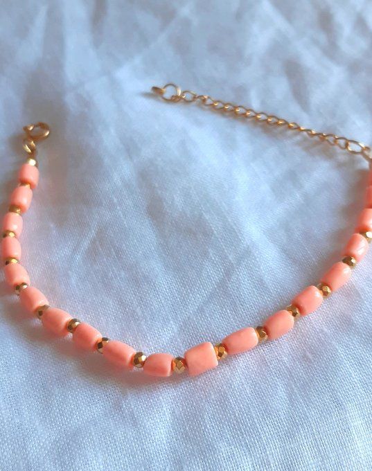 Bracelet Gaïa saumon