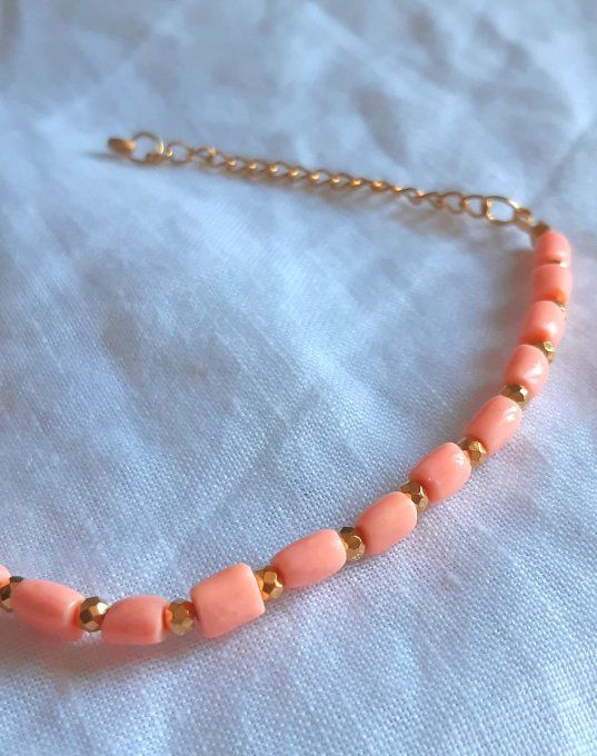 Bracelet Gaïa saumon