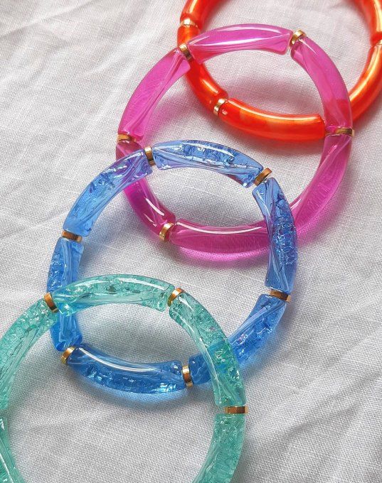 Bracelet élastique fuschia Maud 