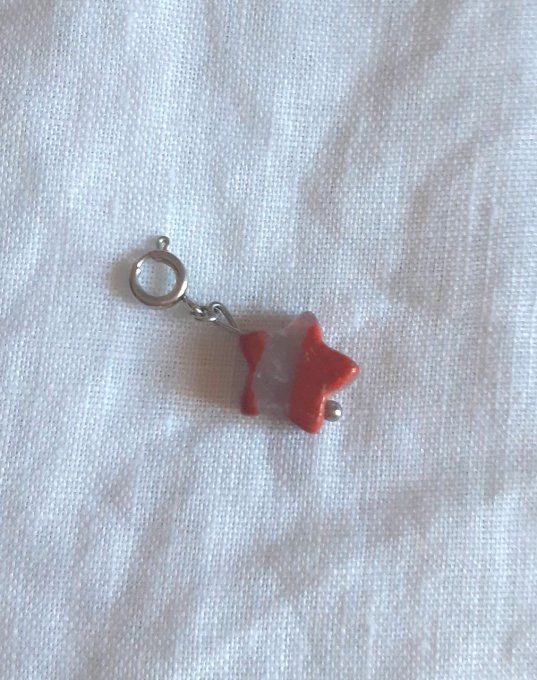 Charm acier argenté Pécan