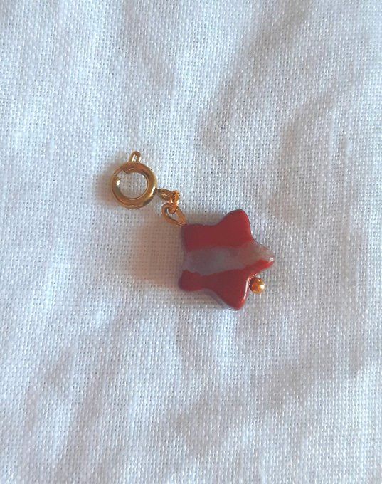 Charm acier doré Pécan