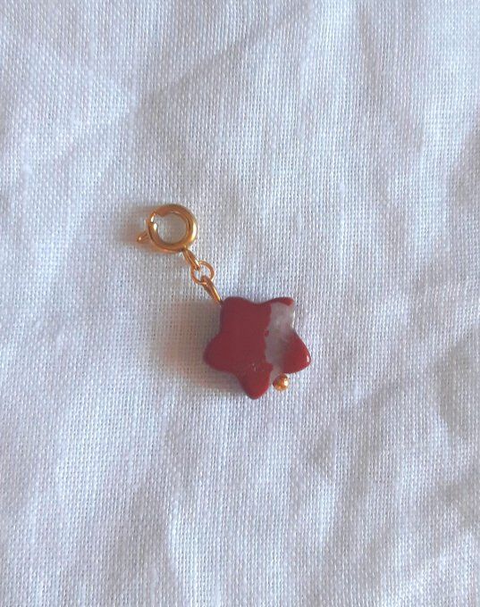 Charm acier doré Pécan