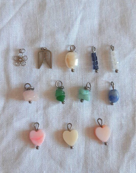 Charms à l'unité argenté pour créoles 12mm à partir de 3€