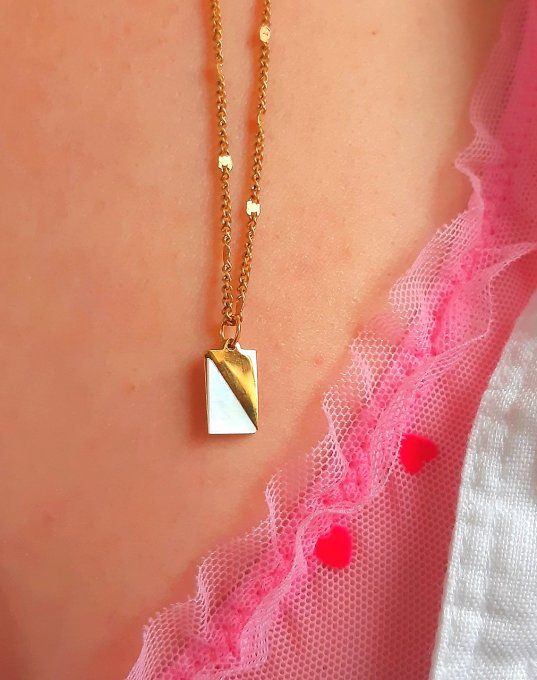 Collier en acier doré Mira