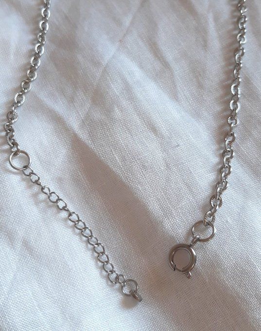 Collier acier argenté Agrume 