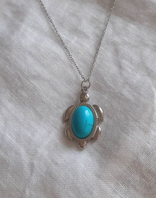 Collier en acier argenté Gia
