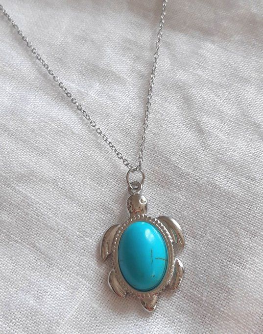 Collier en acier argenté Gia