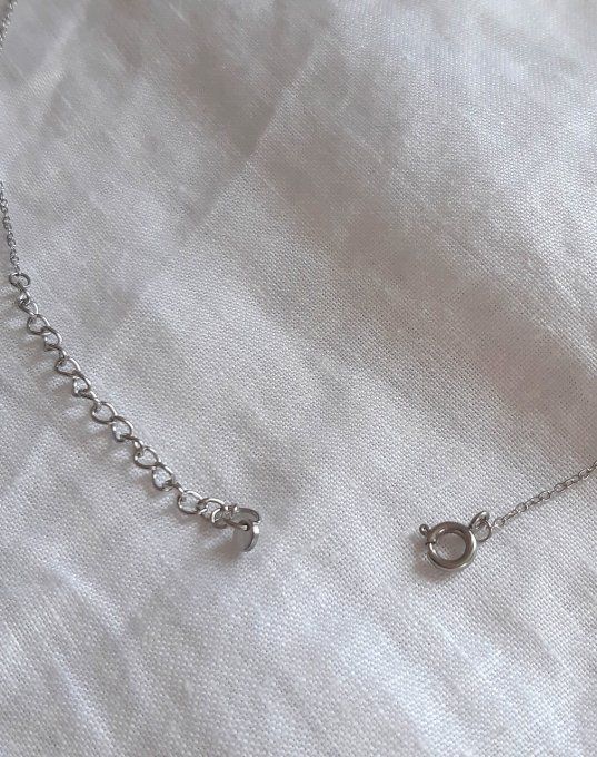 Collier en acier argenté Gia