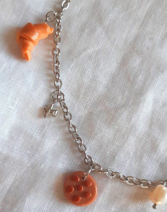 Collier en acier argenté Gourmandise