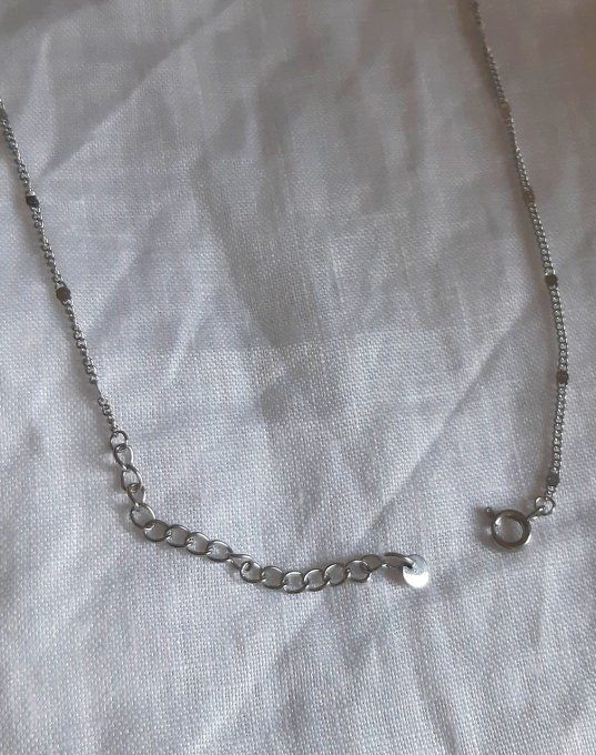Collier en acier argenté Mira