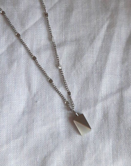 Collier en acier argenté Mira