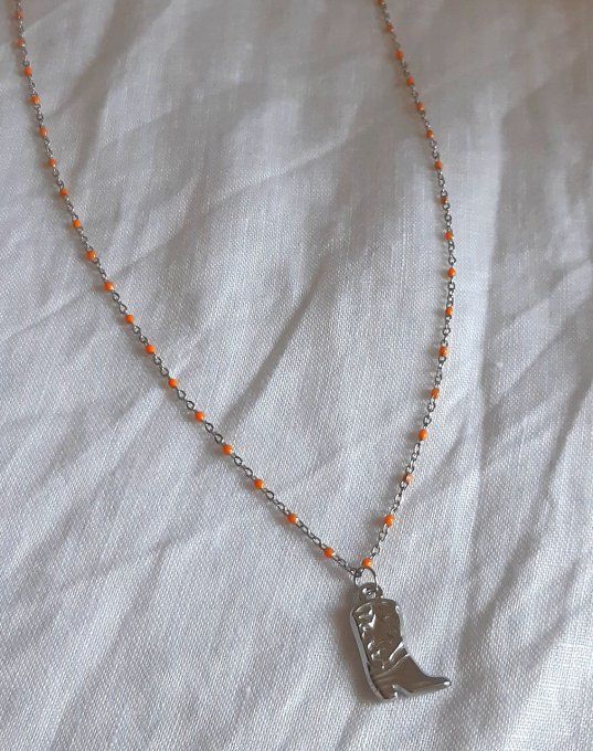 Collier en acier argenté Ophélie