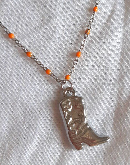 Collier en acier argenté Ophélie