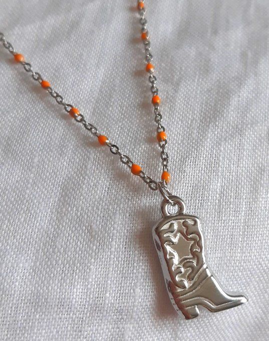 Collier en acier argenté Ophélie