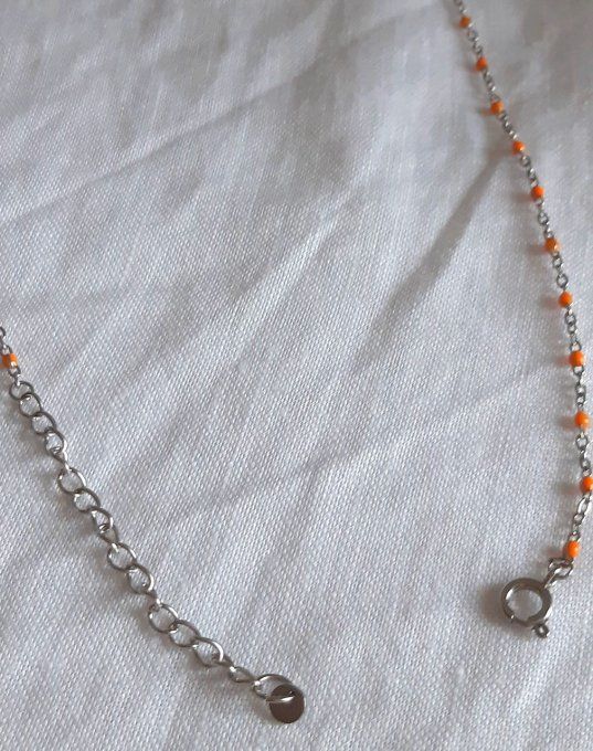 Collier en acier argenté Ophélie