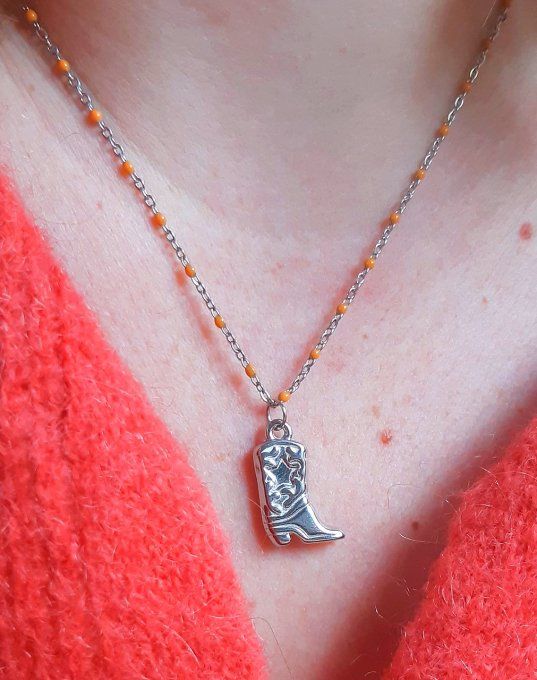 Collier en acier argenté Ophélie