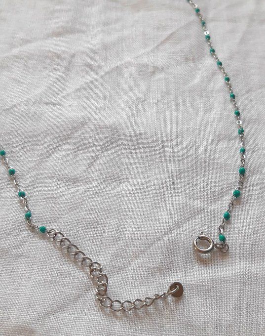 Collier acier argenté Azur