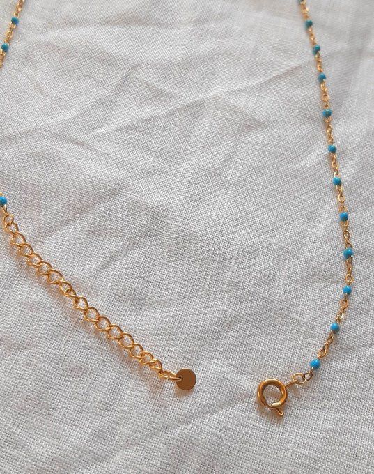 Collier acier doré Azur