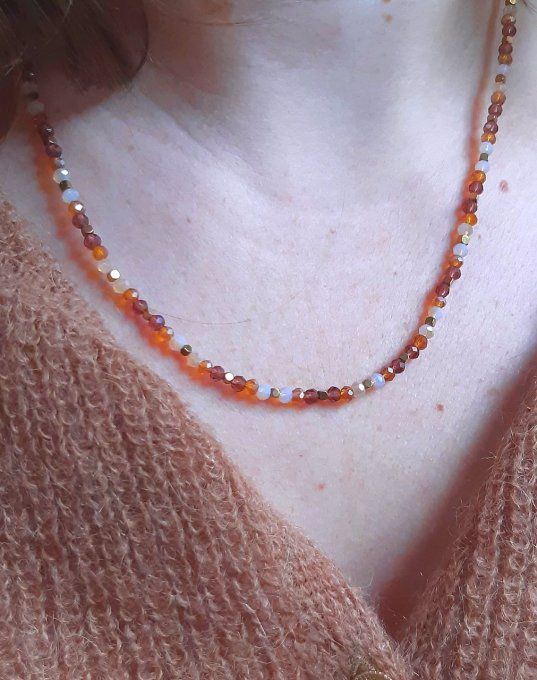 Collier en perles Cannelle