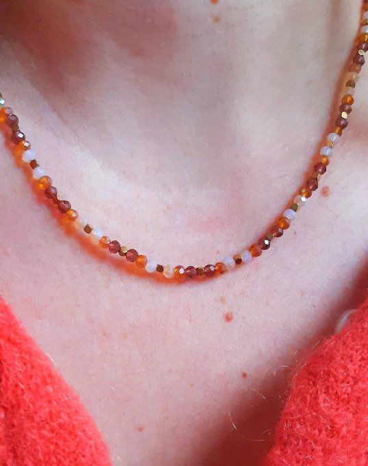 Collier en perles Cannelle