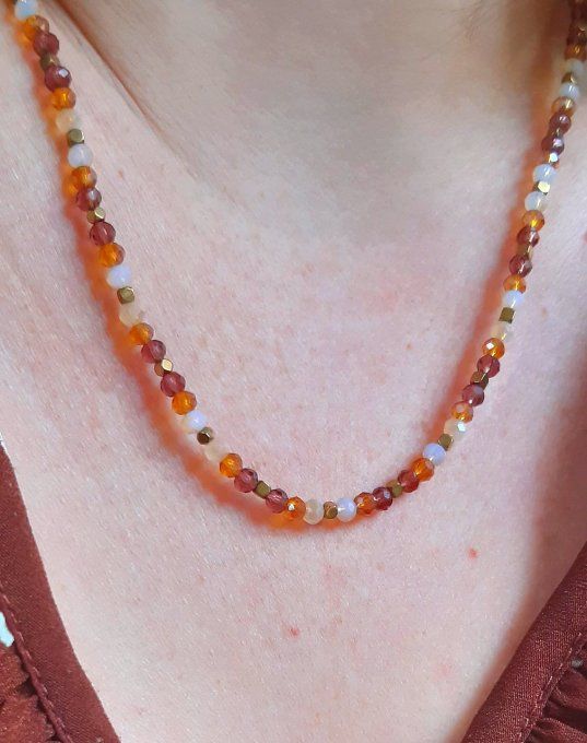 Collier en perles Cannelle