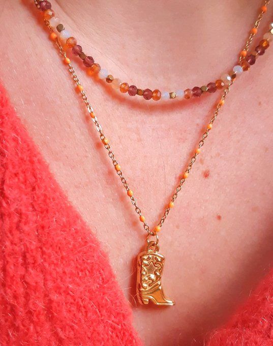 Collier en perles Cannelle