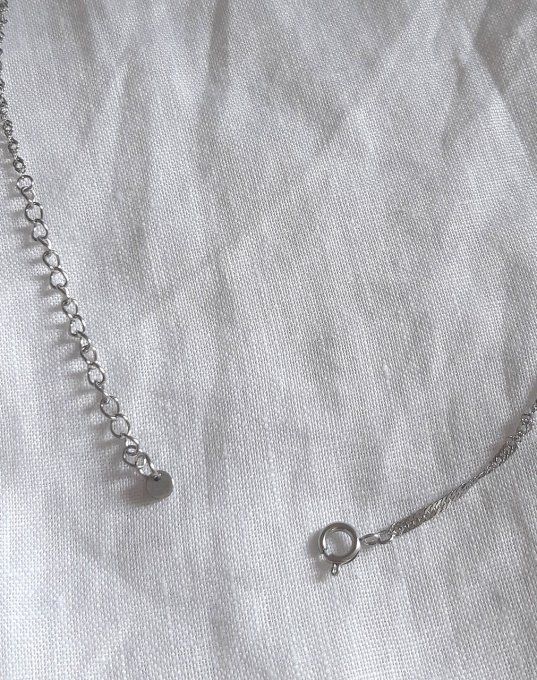 Collier acier argenté Citron