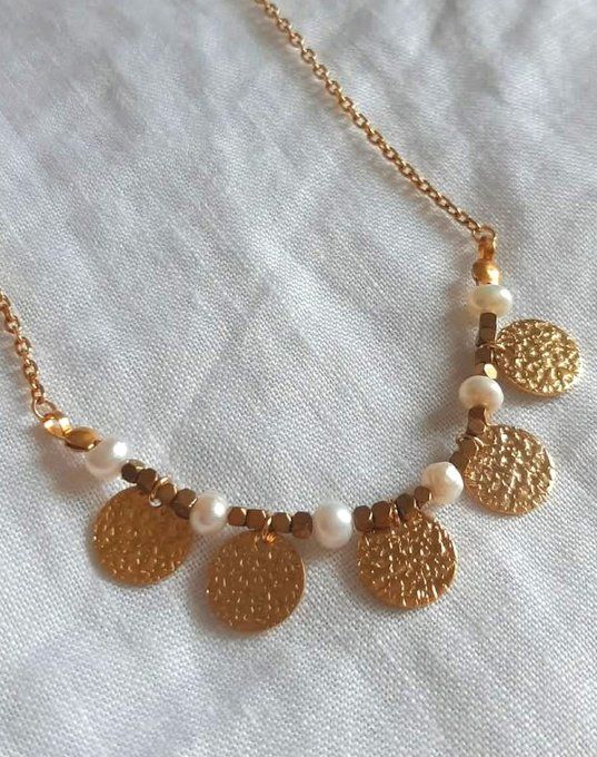 Collier en acier inoxydable doré Clara