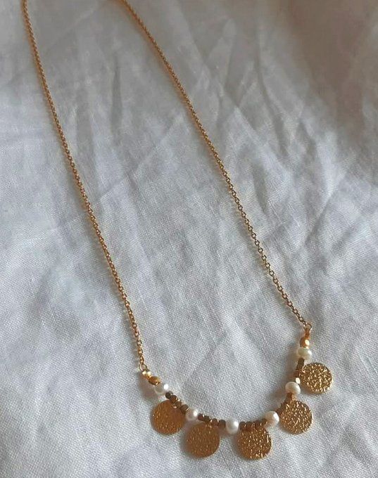 Collier en acier inoxydable doré Clara