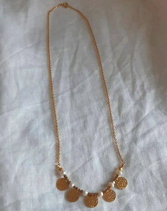 Collier en acier inoxydable doré Clara