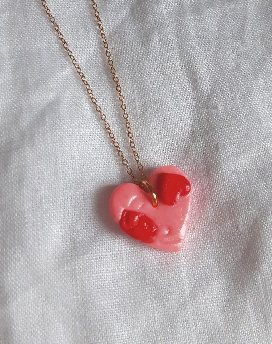 Collier en acier doré Folie