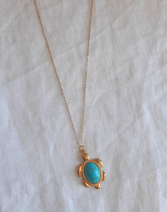 Collier en acier doré Gia