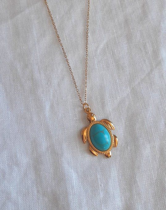 Collier en acier doré Gia