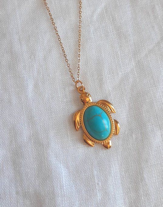 Collier en acier doré Gia