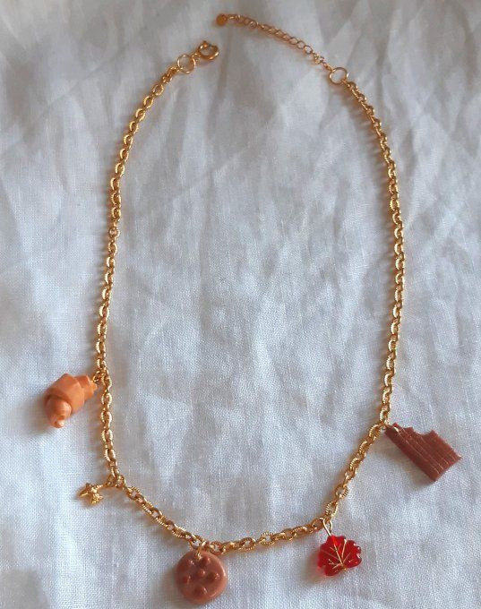 Collier en acier doré Gourmandise