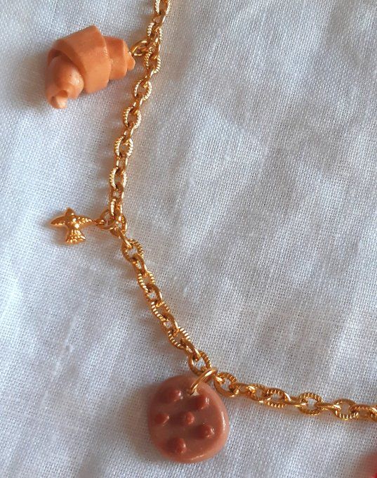 Collier en acier doré Gourmandise