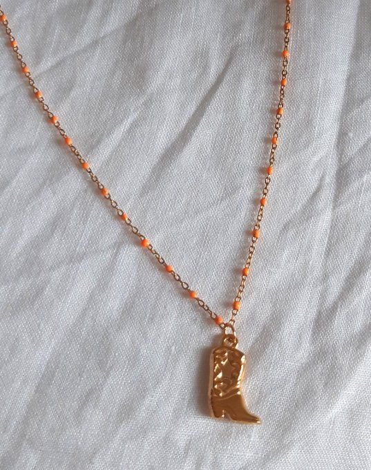 Collier en acier doré Ophélie