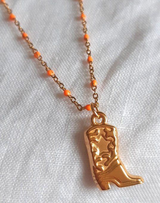 Collier en acier doré Ophélie