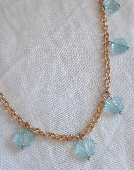 Collier acier doré Riviera