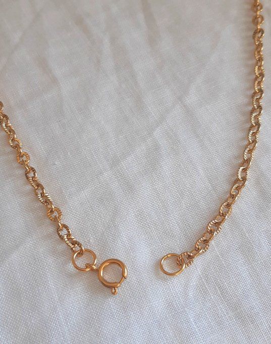 Collier acier doré Riviera