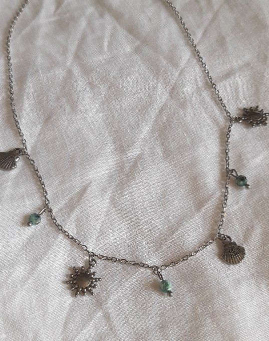 Collier acier argenté Malaga