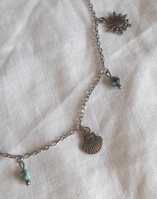 Collier acier argenté Malaga