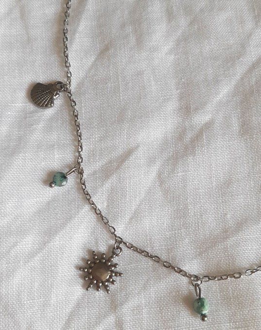 Collier acier argenté Malaga